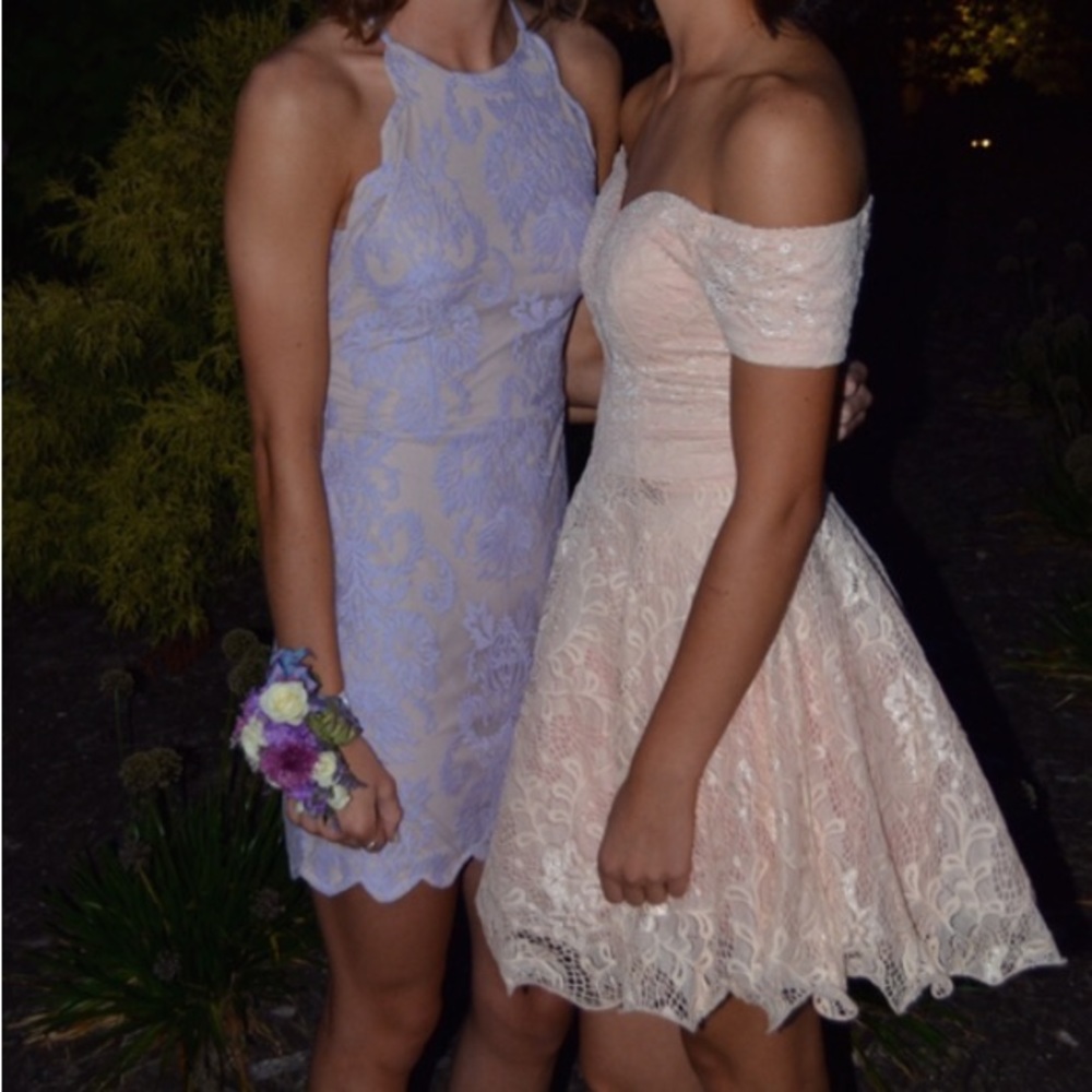 Mid length lilac cocktail dress